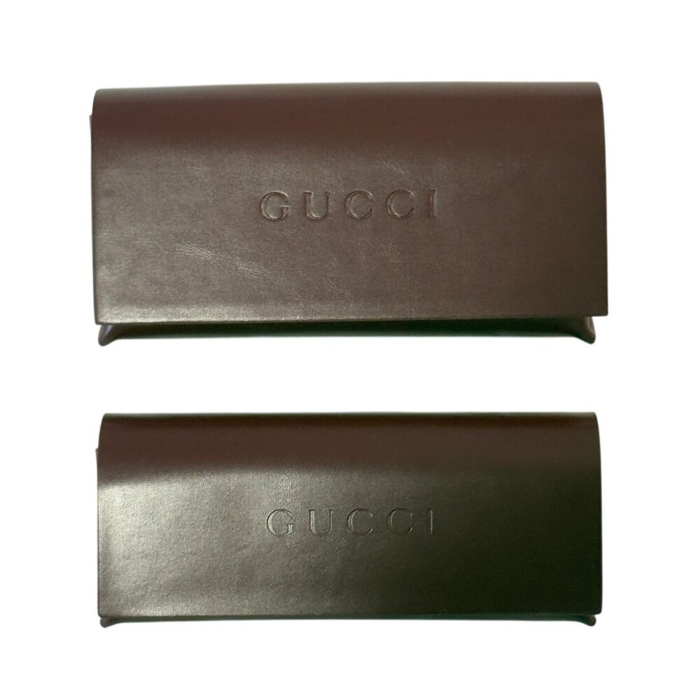 Set of 2 GUCCI Burgundy Magnetic Sunglass Cases with Cloth Size Medium & Large